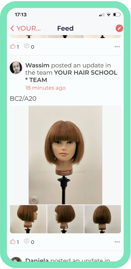 Mobile Ansicht der Online Hair School mit Wassim